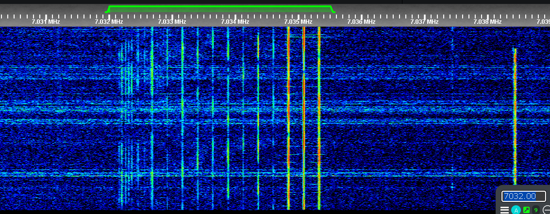 Waterfall picture of Southern Russian Network on 7032 kHz