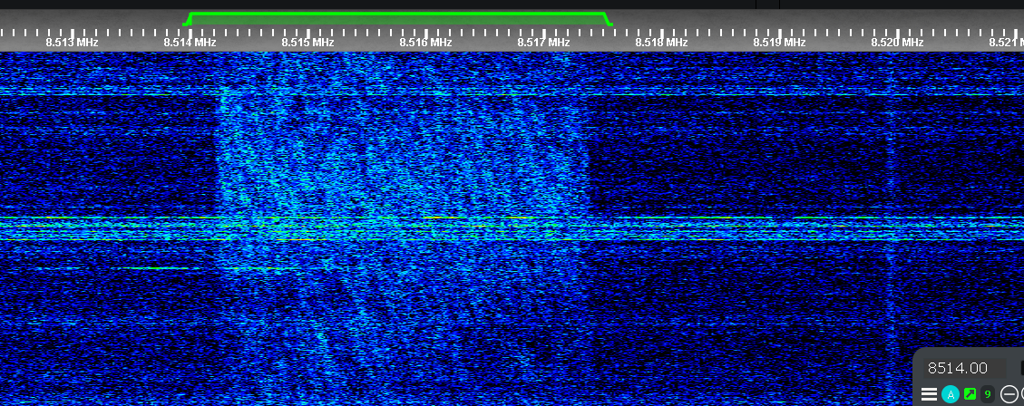 Waterfall picture of Southern Russian Network on 8514 kHz