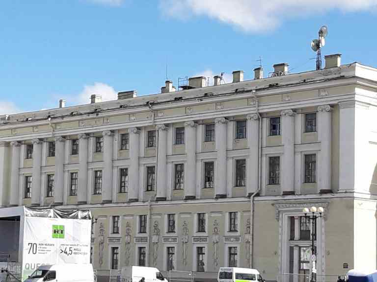 The Palace Square where the Vulkan or Western Military District HQ is located